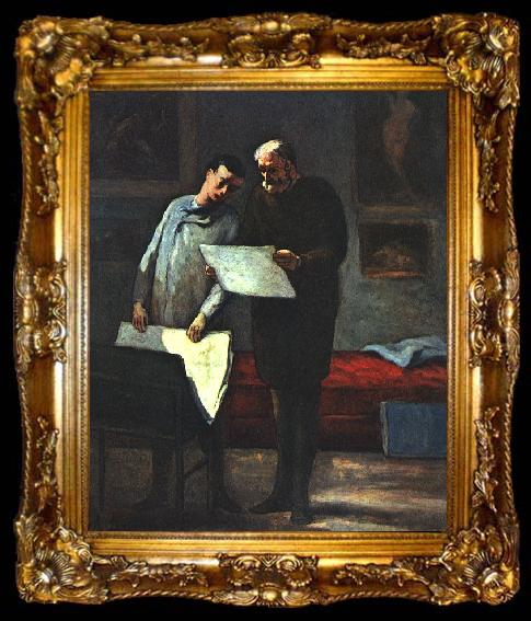 framed  Honore  Daumier Advice to a Young Artist, ta009-2